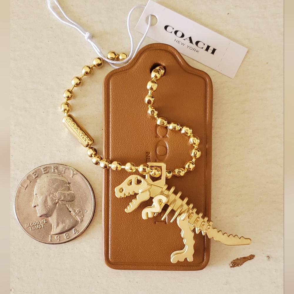 💕Coach Saddle Replacement Tag with UB Alloy Steel Rexy Charm💕 - Picture 3 of 4